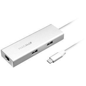Адаптер Macally мульти портовый (4 в 1) с USB-C 3.1 порта на 2 порта USB-A 3.0 / два USB-C порта, один зарядный (100W) / 4K HDMI порт / Gigabit Ethernet порт, алюминий (UCDOCK), цена | Фото