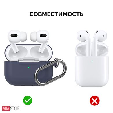 Чехол AHASTYLE Silicone Case with Carabiner for Apple AirPods Pro - Sky Blue (AHA-0P100-SBL), цена | Фото