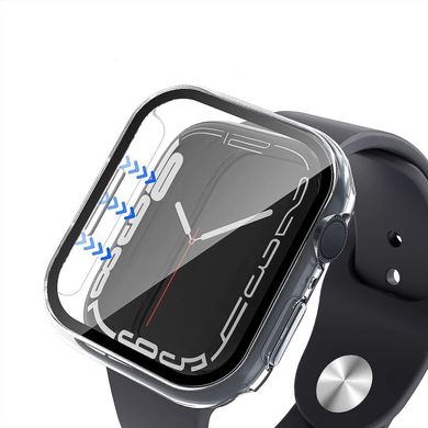 Чохол із захисним склом STR для Apple Watch 41 mm (Series 7) - Прозорий, ціна | Фото