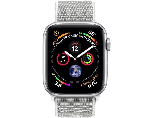 Apple Watch Series 4 (GPS) 40mm Silver Aluminum w. Seashell Sport Loop (MU652), ціна | Фото