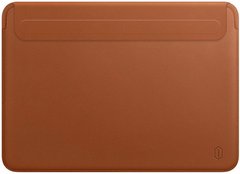 Шкіряний чохол-папка з підставкою WIWU Skin Pro 2 (Portable Stand) for MacBook Pro 13 (2016-2022) | Air 13 (2018-2020) - Brown, ціна | Фото