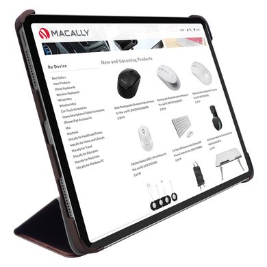 Чехол-книжка Macally Protective case and stand для iPad Pro 12.9" (2018 | 2020) из премиальной PU кожи, розовый (BSTANDPRO4L-RS), цена | Фото