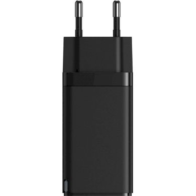 Зарядний пристрій Baseus GaN2 Quick Charger 65W (2 Type-C + 1 USB) - Black (CCGAN2P-B01), ціна | Фото