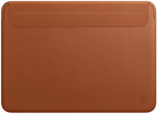 Шкіряний чохол-папка з підставкою WIWU Skin Pro 2 (Portable Stand) for MacBook Pro 13 (2016-2022) | Air 13 (2018-2020) - Brown, ціна | Фото
