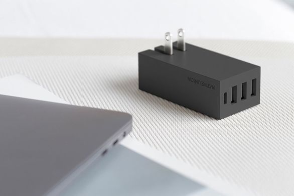Зарядний пристрій Native Union Smart Charger 4-Port USB Fabric Slate (SM4-GRY-FB-INT), ціна | Фото