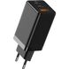 Зарядное устройство Baseus GaN2 Quick Charger 65W (2 Type-C + 1 USB) - Black (CCGAN2P-B01), цена | Фото 1