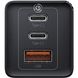 Зарядное устройство Baseus GaN2 Quick Charger 65W (2 Type-C + 1 USB) - Black (CCGAN2P-B01), цена | Фото 3
