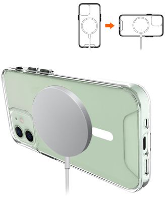 Прозорий протиударний чохол з MagSafe STR Space Case for iPhone 13 - Clear, ціна | Фото