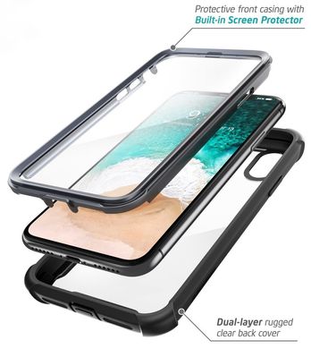 Чохол i-Blason Ares Series Clear Case for iPhone X/Xs - Black (IBL-IPHX-ARS-BK), ціна | Фото