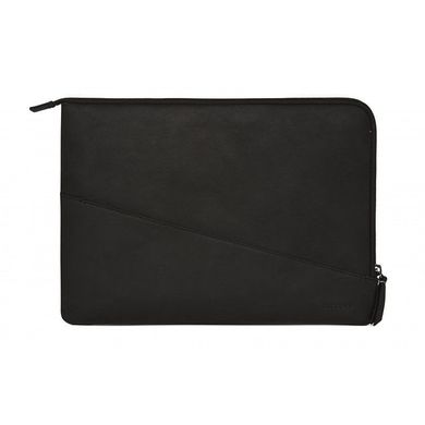 Кожаный чехол-папка Decoded Waxed Slim Sleeve для 15" Macbook из вощенной премиальной итальянской кожи, черный (D8SS15WXBK), цена | Фото