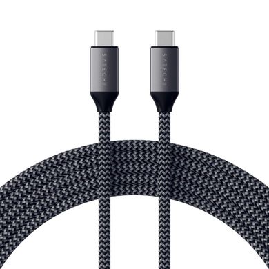 Кабель Satechi USB-C to USB-C 100W Charging Cable Space Gray (2 m) (ST-TCC2M), цена | Фото