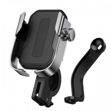 Вело-мото тримач для смартфона Baseus Armor Motorcycle - Silver (SUKJA-0S), ціна | Фото