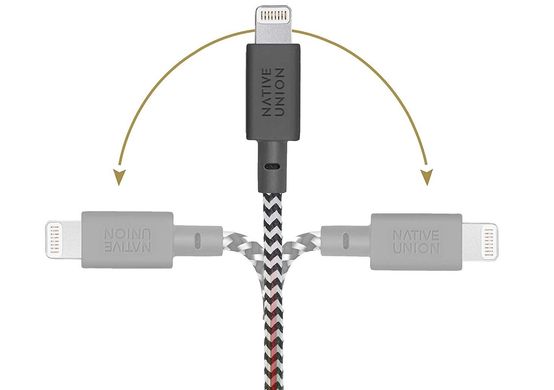 Кабель Native Union Belt Cable USB-C to Lightning Zebra (3 m) (BELT-KV-CL-ZEB-3), ціна | Фото