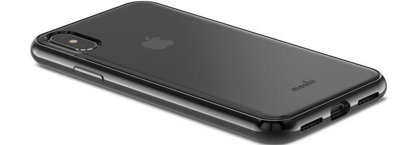Moshi Vitros Slim Clear Case Raven Black for iPhone XS/X (99MO103031), цена | Фото
