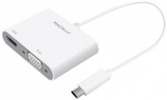Адаптер Macally с USB-C 3.1 порта на VGA порт и HDMI 4K порт, белый (UCVH4K), цена | Фото
