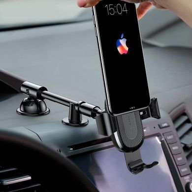 Бездротовий автомобільний ЗП Baseus Heukji Wireless Charger Gravity Car Mount - Black, ціна | Фото