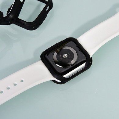 Чехол Coteetci PU+TPU Case For Apple Watch 4 40mm - Black/White (7051-BW), цена | Фото
