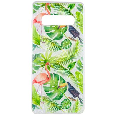Накладка Glue Case Фламинго для Samsung Galaxy S10+ - Зелений, ціна | Фото