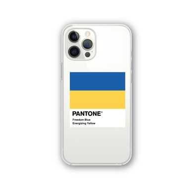Силиконовый прозрачный чехол Oriental Case Ukraine Lover (Pantone) для iPhone 15 Pro Max