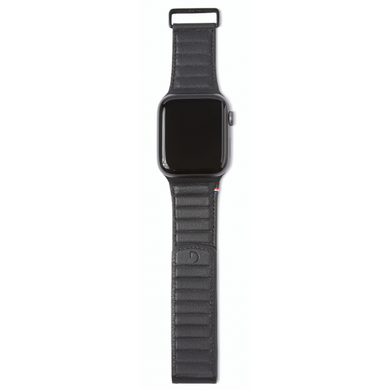 Кожаный ремешок Decoded для часов Apple Watch 1-5 размер 42/44/45 мм (Series SE/7/6/5/4/3/2/1) с магнитной застежкой, синий (D9AWS44TS1NY), цена | Фото