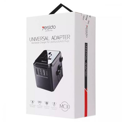 Зарядное устройство Yesido Travel Adapter MC-10 Type-C (UK/EU/US/AUS), цена | Фото