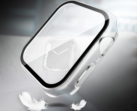 Чохол із захисним склом STR для Apple Watch 45 mm (Series 7 | 8 | 9) - Прозорий, ціна | Фото