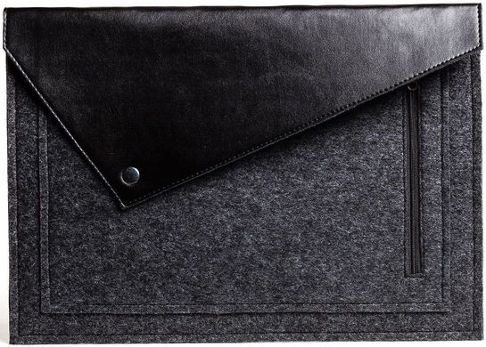Войлочный чехол-конверт Gmakin для MacBook Pro 13 (2016-2020) / Air 13 (2018-2020) - Черный (GM57-13New), цена | Фото