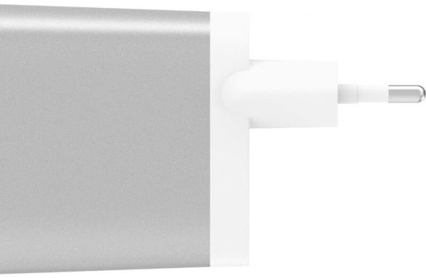 Мережевий зарядний пристрій Belkin Home Charger (27W) Power Delivery Port USB-C 3.0A, silver, ціна | Фото