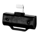 Адаптер iCarer Dual 2 in 1 Lightning Splitter Adapter for Headphone & Charging (Double Lightning) - Black, цена | Фото 1