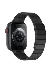 Ремешок WIWU Carbon Fiber Pattern Magnetic Band for Apple Watch 49/42/44/45 mm - Black, цена | Фото