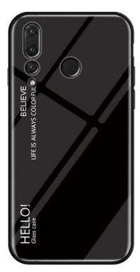 TPU+Glass чехол Gradient HELLO для Huawei Nova 4 - Черный, цена | Фото