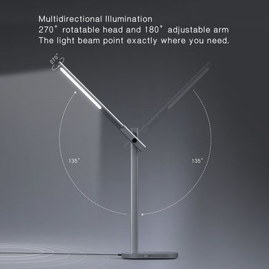 LED лампа c беспроводной зарядкой MOMAX Q.LED Desk Lamp with Wireless Charging Pad - Black, цена | Фото