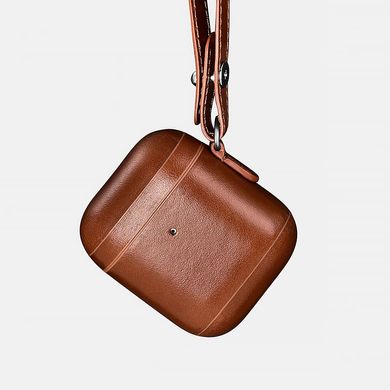 Чехол iCarer Vintage Leather Airpods Protective Case with LED Indicator Hole (with Wrist Strap Lanyard) - Brown, цена | Фото