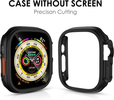 Чехол с защитным стеклом STR для Apple Watch Ultra 49 mm - Black, цена | Фото