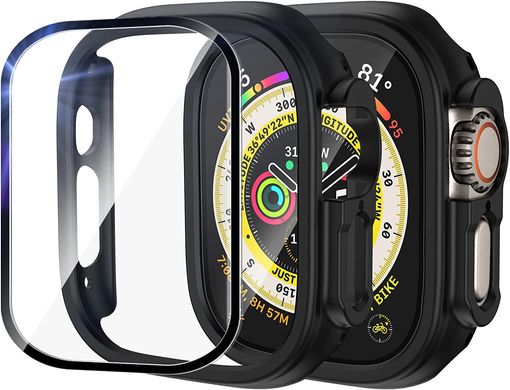 Чохол із захисним склом STR для Apple Watch Ultra 49 mm - Black, ціна | Фото