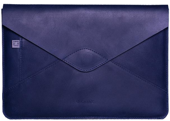 Кожаный чехол ручной работы INCARNE MESSAGE для MacBook Air 15 (2023-2024) М2/М3 - Синий