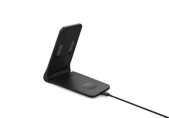 Беспроводная зарядка STR Desktop Wireless Stand for iPhone and Apple Watch - Black, цена | Фото