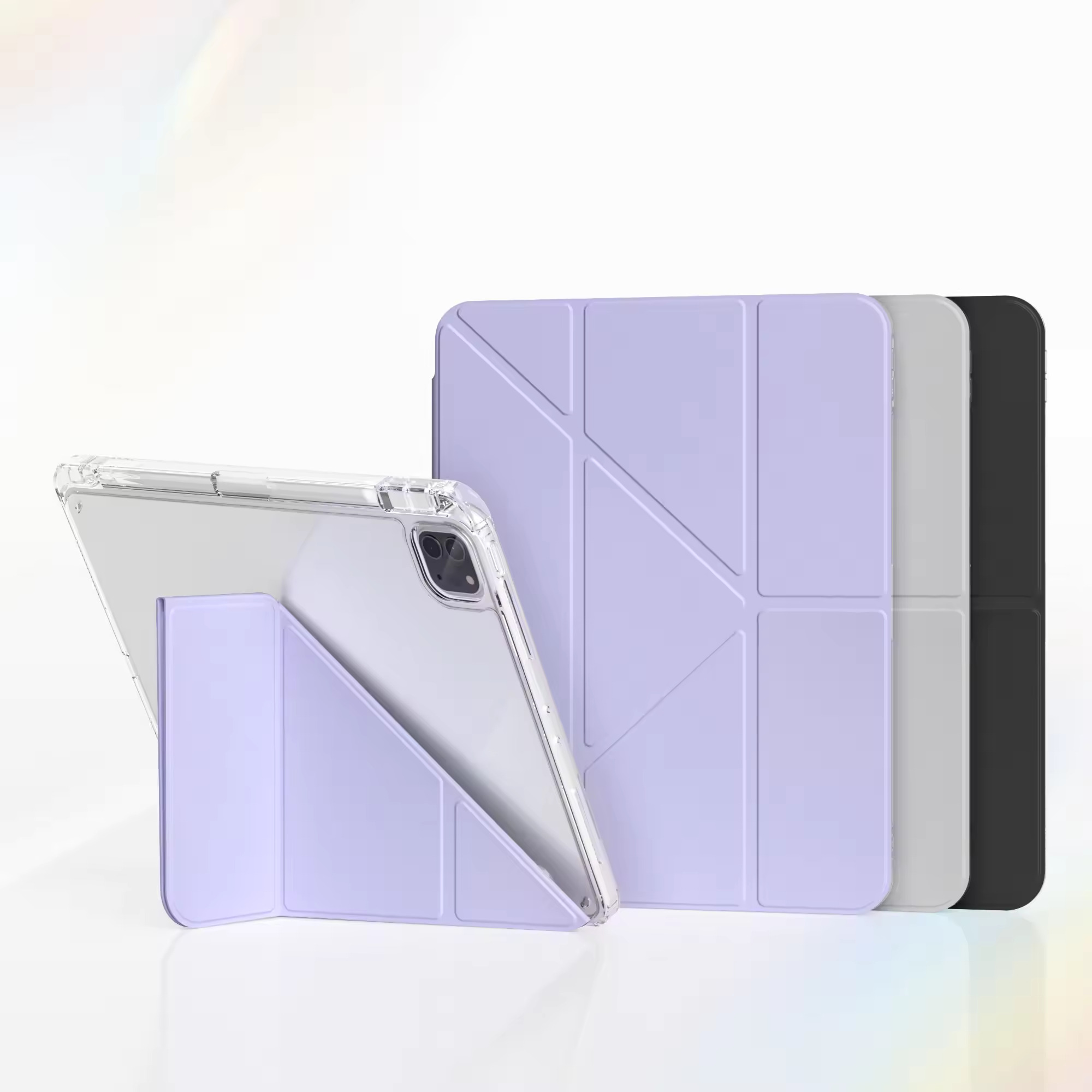 Силиконовый чехол-книжка с держателем для стилуса STR Liuli 4 Origami Cover for iPad Pro 12.9 (2018-2022) | Air 13 (2024)