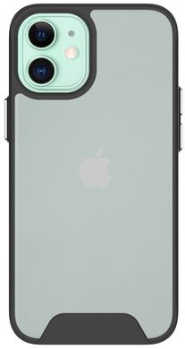 Матовый прозрачный противоударный чехол STR Space Case for iPhone 11 - Black, цена | Фото