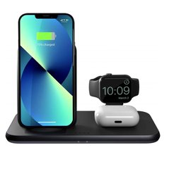 Док-станция Zens Stand + Watch 4 in 1 Aluminium Wireless Charger Black with 45W USB-C PD Wall Charger (ZEDC15B/00), цена | Фото