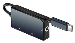 Адаптер WiWU LT02 Pro 3 in 1 (Type-C to Dual Type-C + 3.5mm) - Gray, цена | Фото