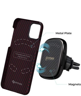 Чохол Pitaka MagEZ Case Twill Black/Rose Gold for iPhone 12 Pro Max (KI1206PM), ціна | Фото