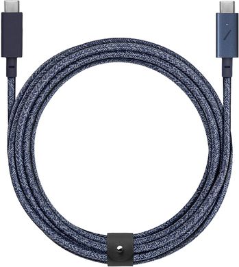 Кабель Native Union Belt Cable USB-C to USB-C Pro Zebra (2.4 m) (BELT-C-ZEB-PRO-NP), ціна | Фото