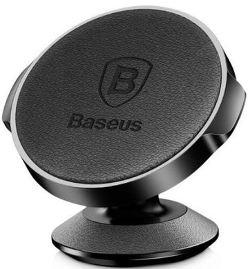 Автотримач Baseus Small Ears Series Vertical Magnetic Bracket (Genuine Leather Type) SUER-F01 - Black (00-00021197), ціна | Фото