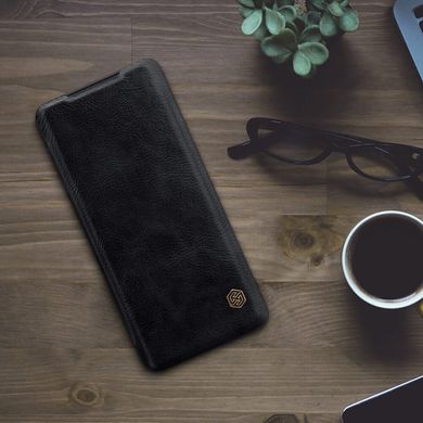 Кожаный чехол (книжка) Nillkin Qin Series для Samsung Galaxy S20 - Черный, цена | Фото