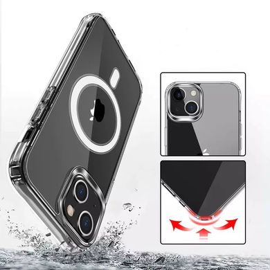 Противоударный чехол с MagSafe STR TPU+Acrylic MagSafe Case for iPhone 14 Pro Max - Clear, цена | Фото