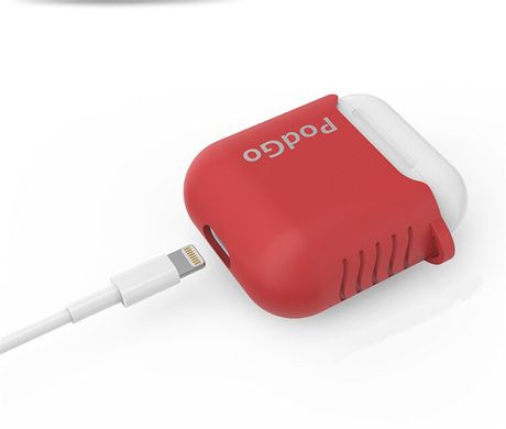 Силиконовый чехол с брелком для Apple AirPods AHASTYLE Keychain Silicone Case for Apple AirPods - White (AHA-01040-WHT), цена | Фото