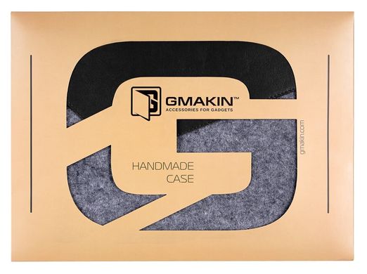 Повстяний чохол-конверт Gmakin для MacBook Pro 13 (2016-2022) | Air 13 (2018-2020) - Black (GM13-13New), ціна | Фото