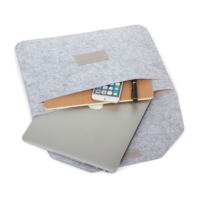 Войлочный чехол-конверт STR Felt Sleeve для MacBook Air 13 (2012-2017) / Pro Retina 13 (2012-2015) - Серый, цена | Фото