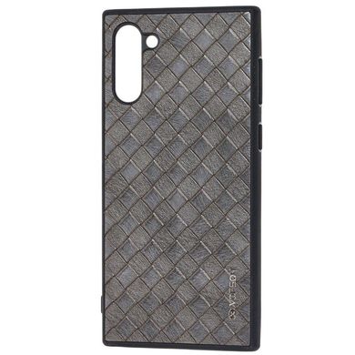 Шкіряна накладка VORSON Braided leather series для Samsung Galaxy Note 10 - Сірий, ціна | Фото